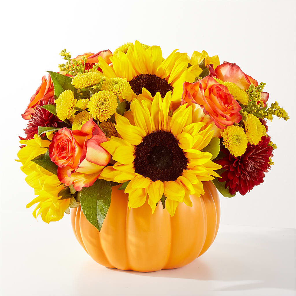 Golden Gourd Pumpkin Bouquet – Roots Of Love, Spotswood NJ