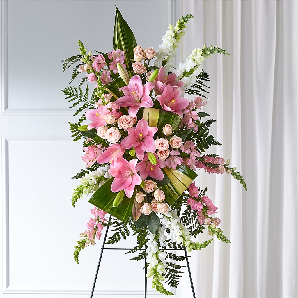 Elegant Embrace Standing Spray – Roots Of Love, Spotswood NJ
