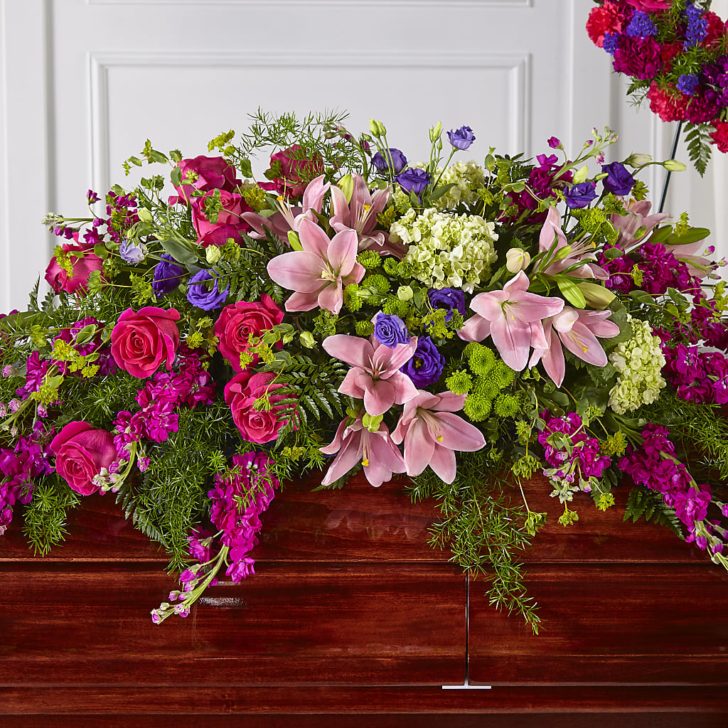 Radiant Tribute Casket Spray – Roots Of Love, Spotswood NJ