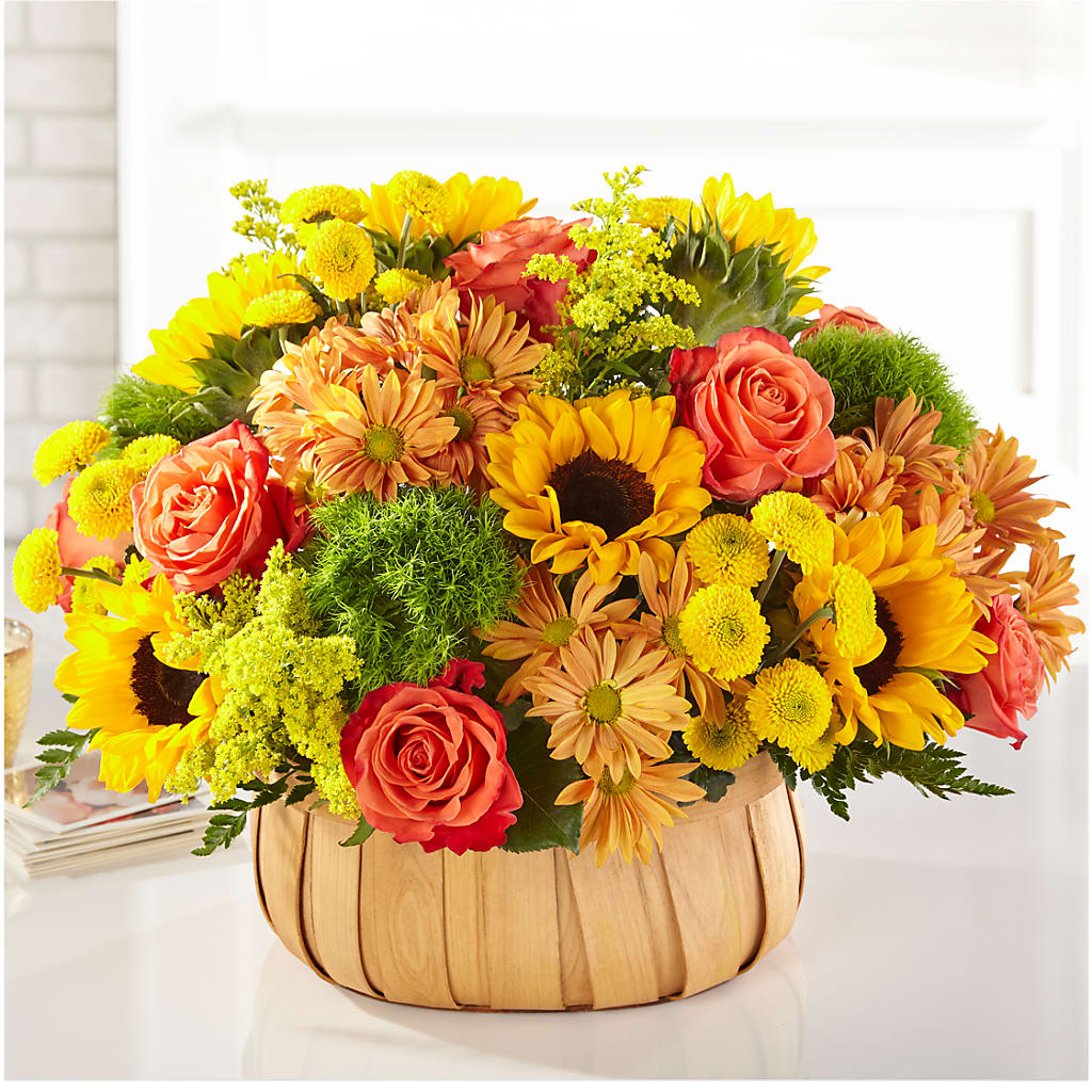 Harvest Sunflower Basket – Roots Of Love, Spotswood NJ