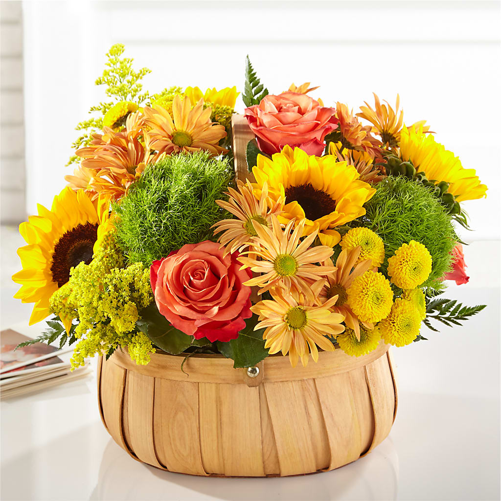 Harvest Sunflower Basket – Roots Of Love, Spotswood NJ