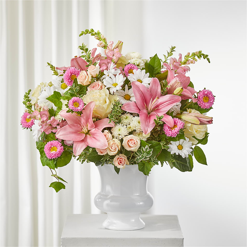 Empathetic Blooms Urn Arrangement – Roots Of Love, Spotswood NJ
