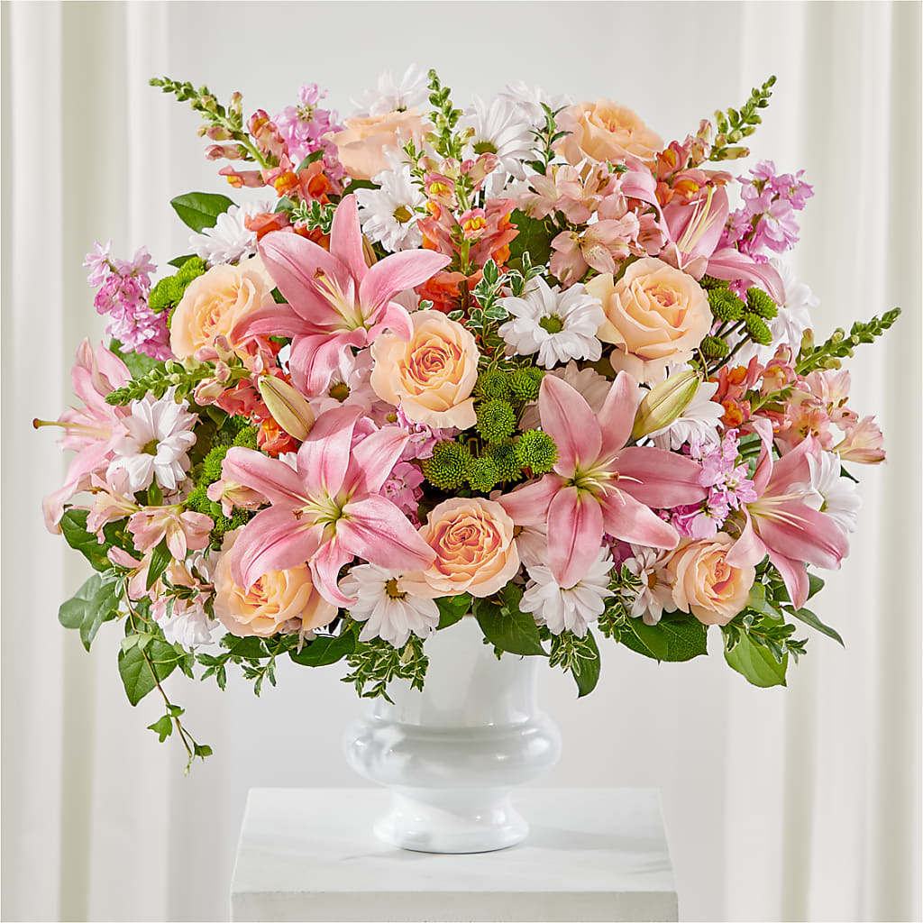 Heartfelt Gesture Urn Arrangement – Roots Of Love, Spotswood NJ