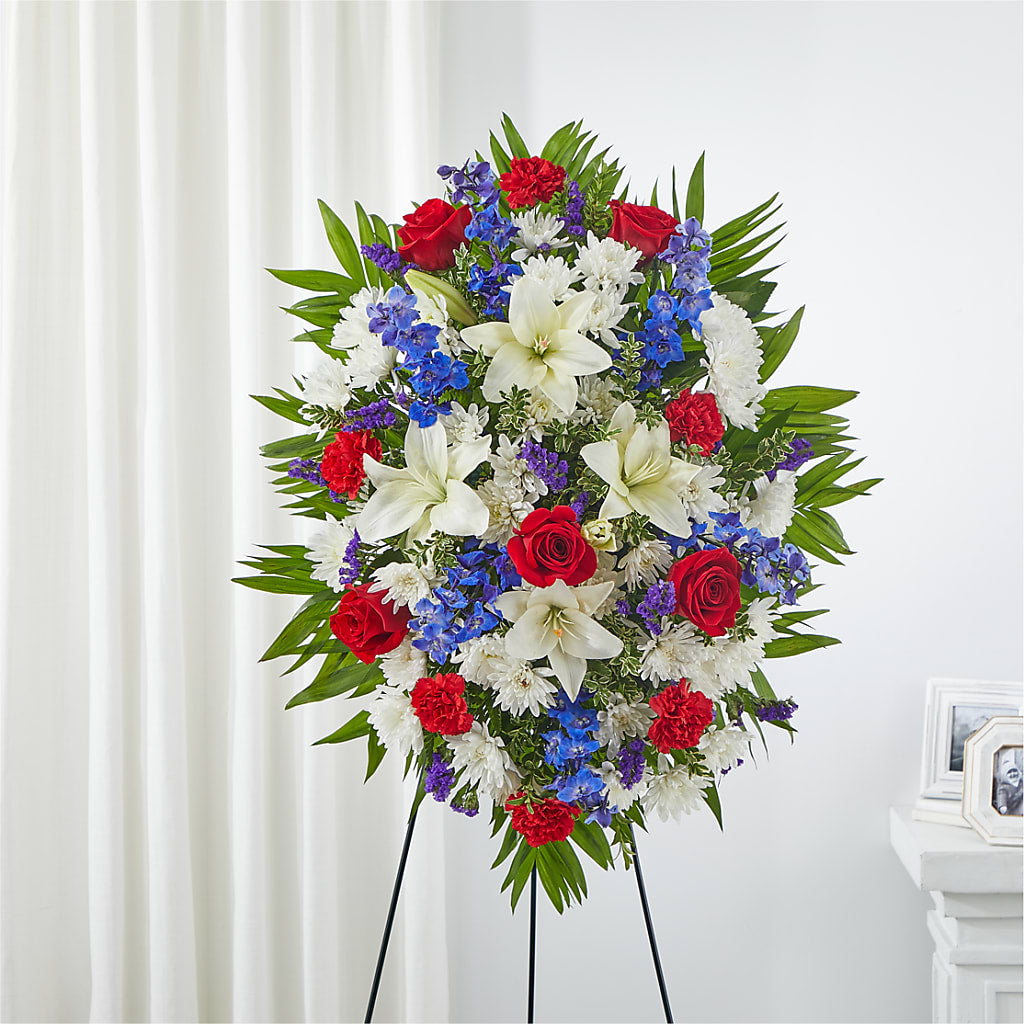 Cherished Service Standing Spray – Roots Of Love, Spotswood NJ