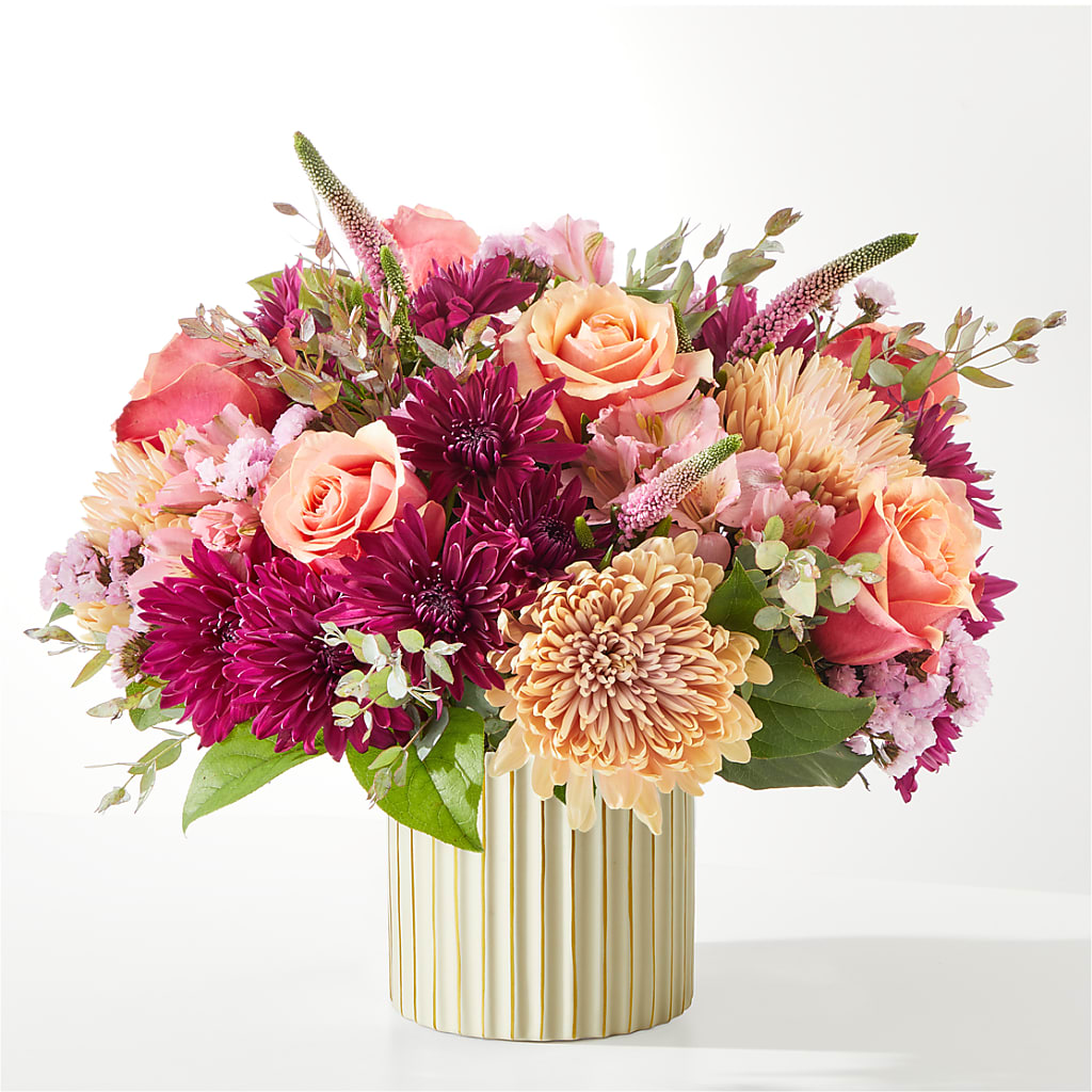 Berry Cobbler Bouquet with Ivory Vase – Roots Of Love, Spotswood NJ