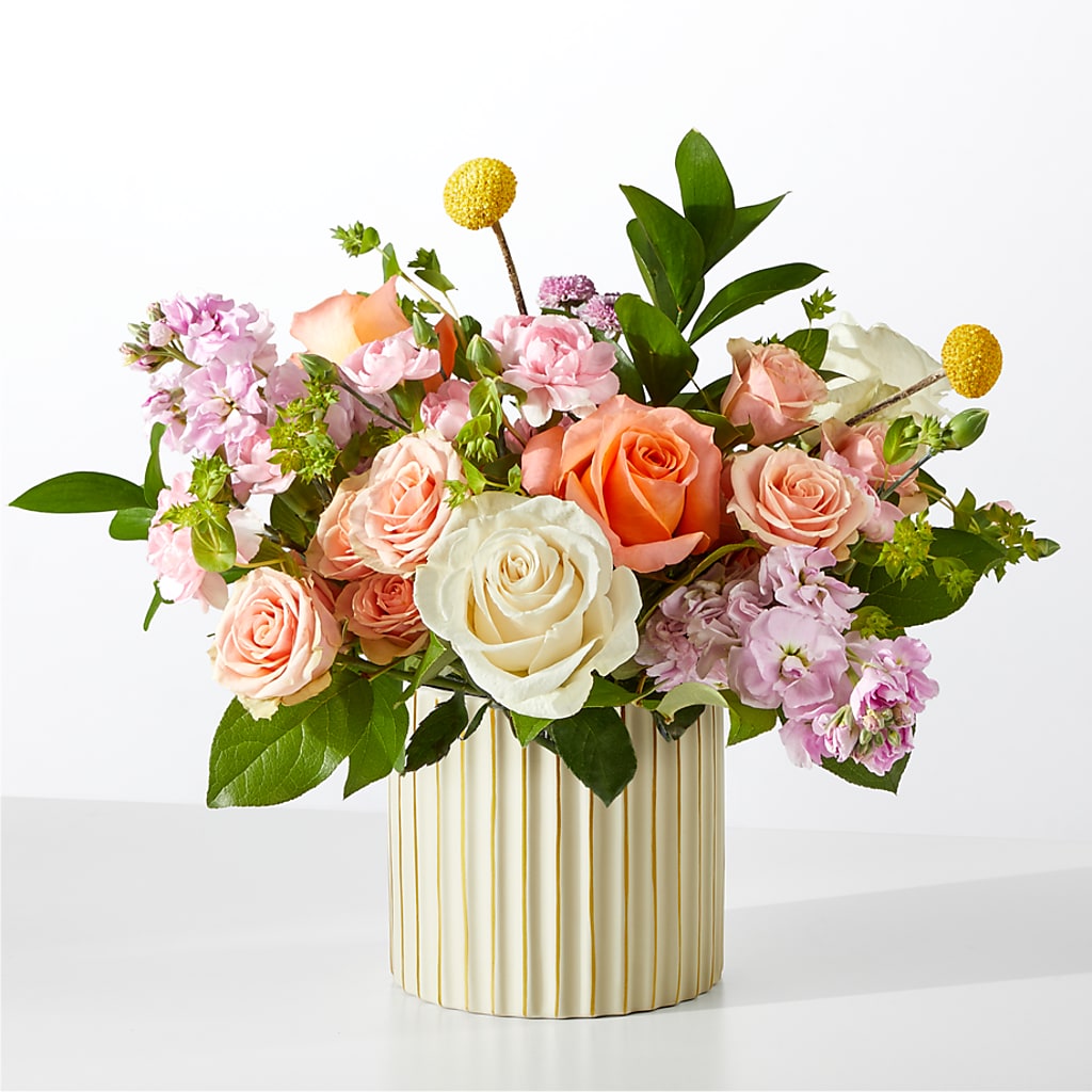 French Market Bouquet with Ivory Vase – Roots Of Love, Spotswood NJ