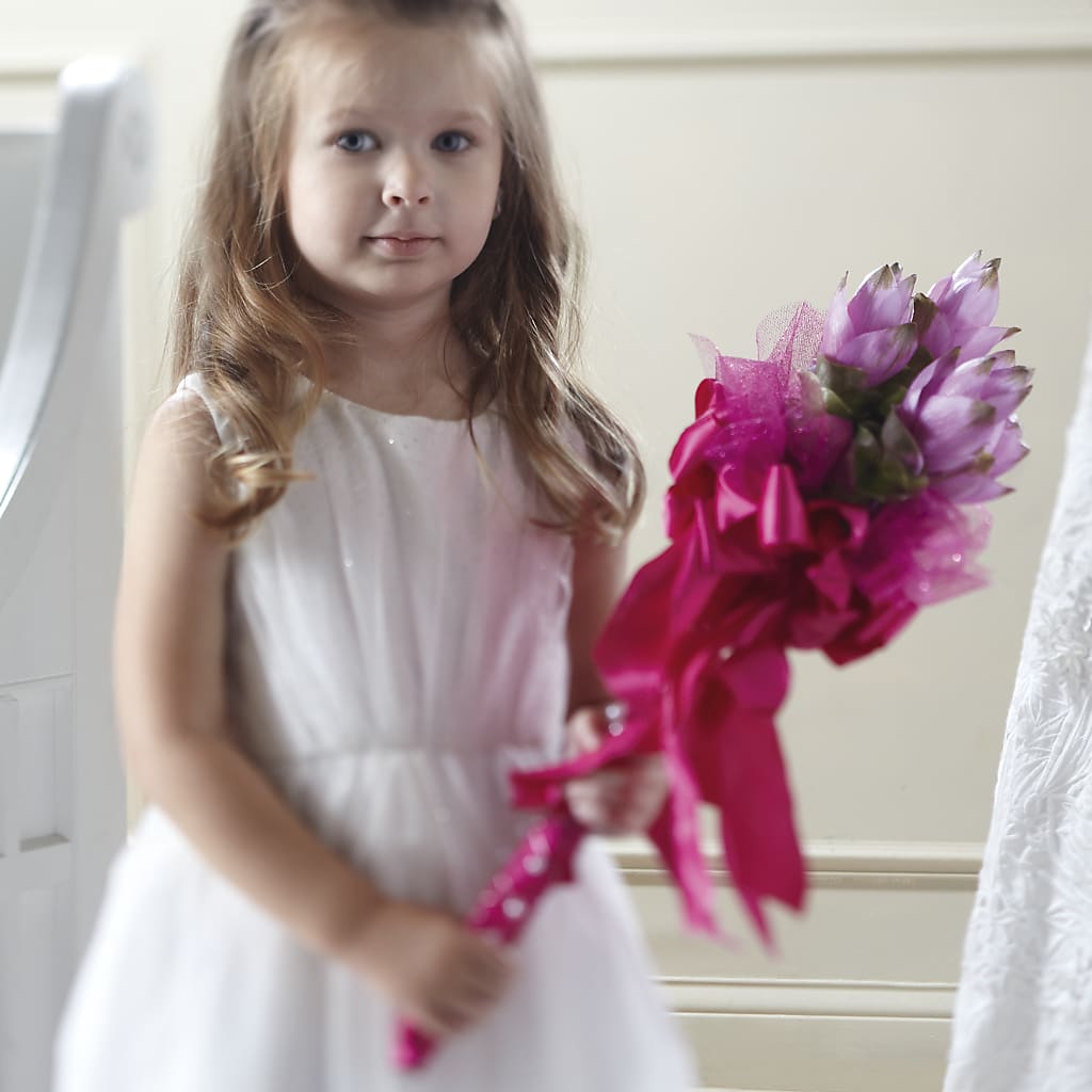 Sparkle Pink Flower Girl Bouquet – Roots Of Love, Spotswood NJ