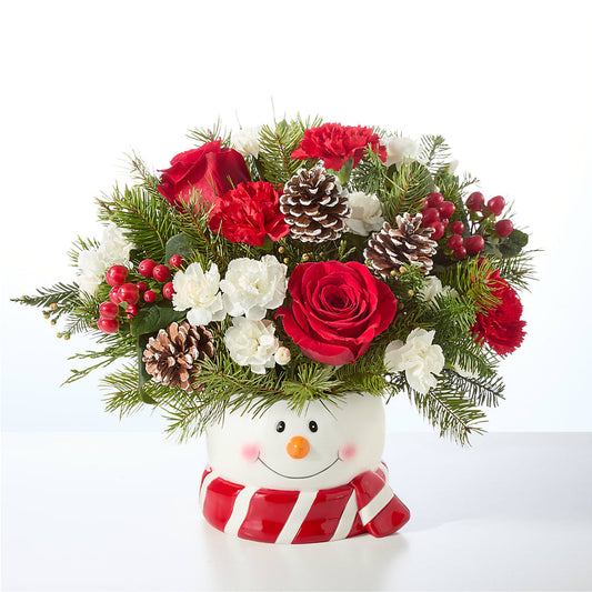 Jolly Snowman Bouquet –  Roots Of Love, Spotswood NJ