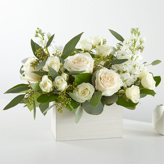Fresh Linen Box Bouquet –  Roots Of Love, Spotswood NJ