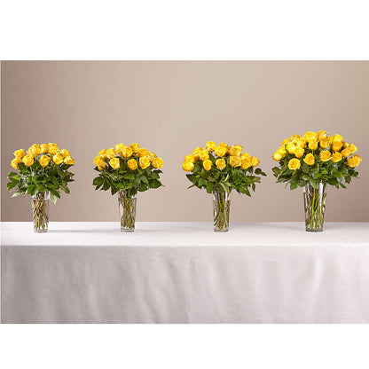 Long Stem Yellow Rose Bouquet –  Roots Of Love, Spotswood NJ