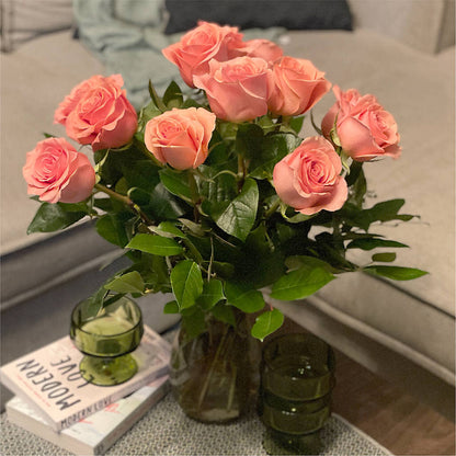 Long Stem Pink Rose Bouquet –  Roots Of Love, Spotswood NJ