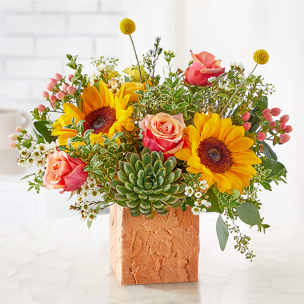Sunflower Season Bouquet –  Roots Of Love, Spotswood NJ