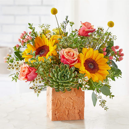 Sunflower Season Bouquet –  Roots Of Love, Spotswood NJ