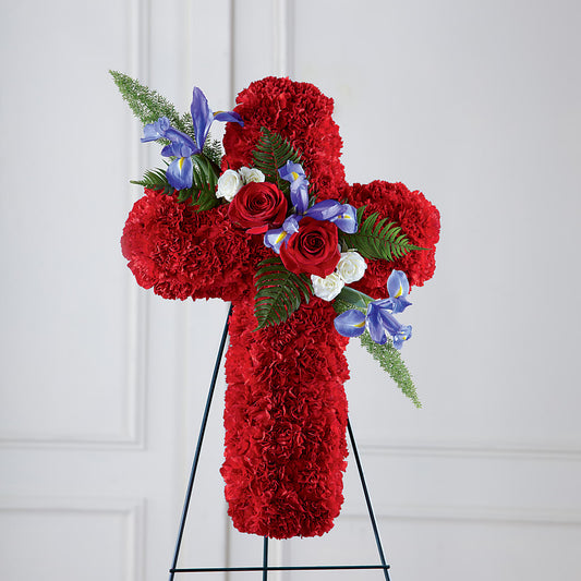 Faithful Hero Floral Cross –  Roots Of Love, Spotswood NJ