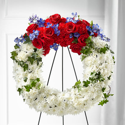 Patriotic Passion Wreath –  Roots Of Love, Spotswood NJ