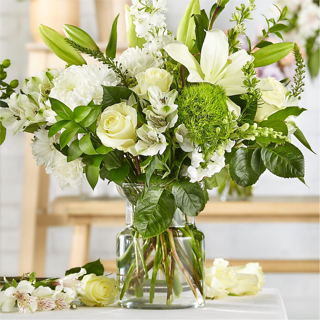 Classic Ivory – A Florist Original – white flower arrangement