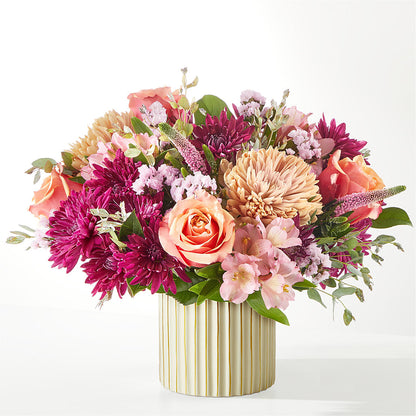 Berry Cobbler Bouquet with Ivory Vase –  Roots Of Love, Spotswood NJ