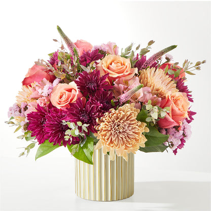 Berry Cobbler Bouquet with Ivory Vase –  Roots Of Love, Spotswood NJ