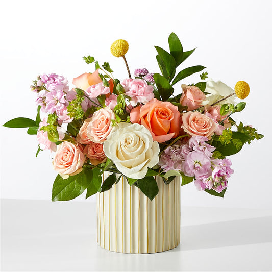 French Market Bouquet with Ivory Vase –  Roots Of Love, Spotswood NJ