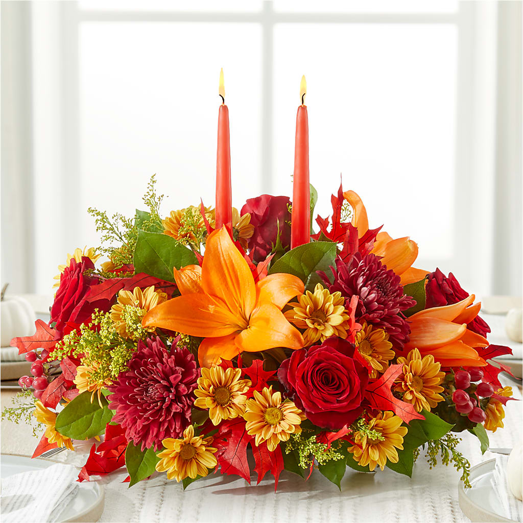 Autumn's Embrace Centerpiece –  Roots Of Love, Spotswood NJ