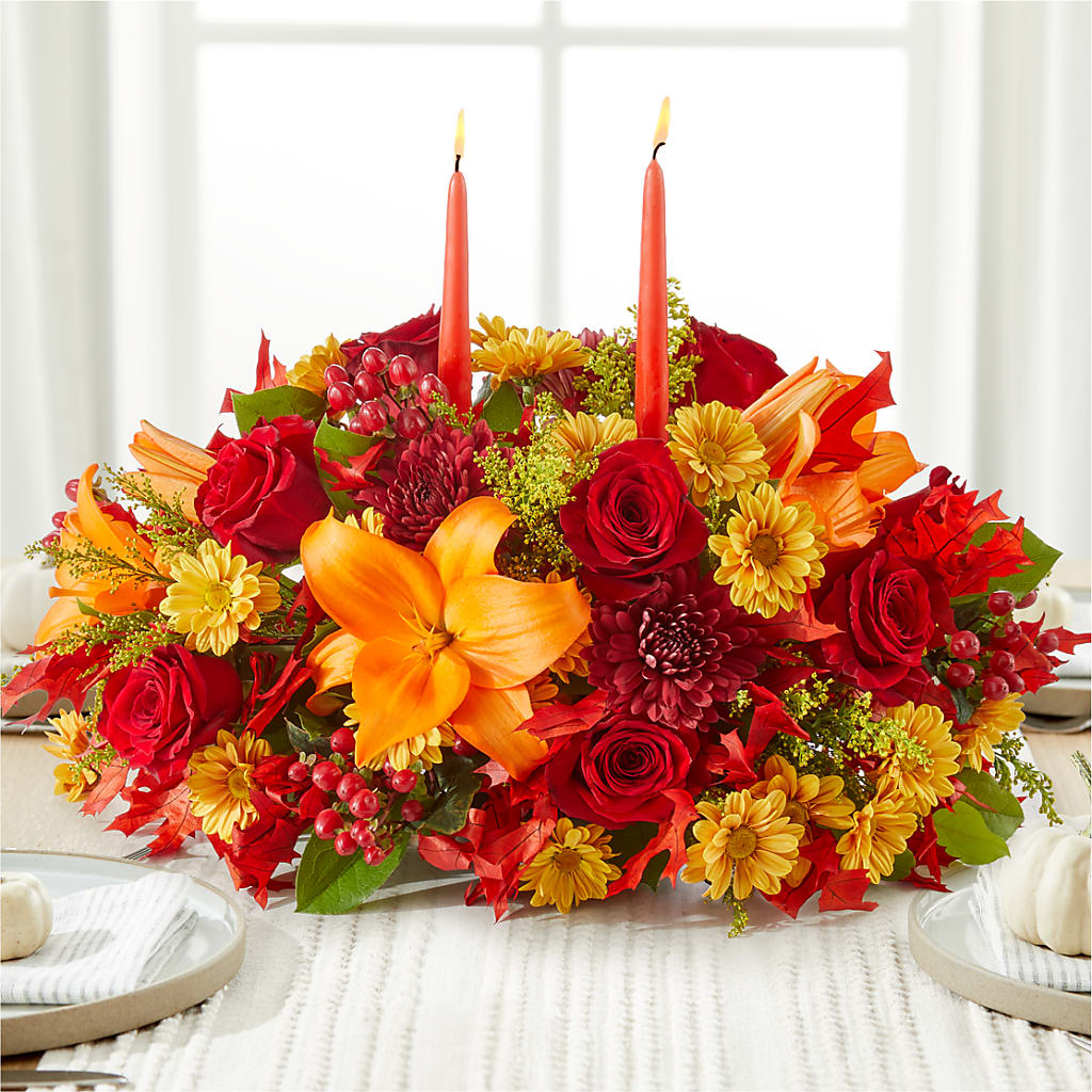 Autumn's Embrace Centerpiece –  Roots Of Love, Spotswood NJ