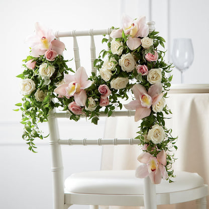 Orchid Rose Chair Décor –  Roots Of Love, Spotswood NJ